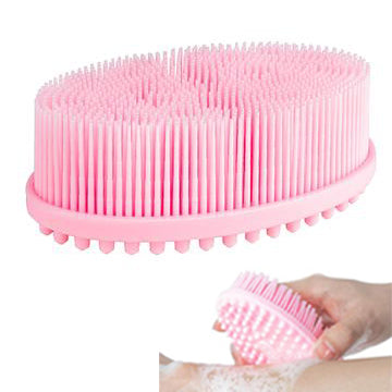 Back Scrubber Silicone Shower Brush Body Brush Body Scrubber, Pink